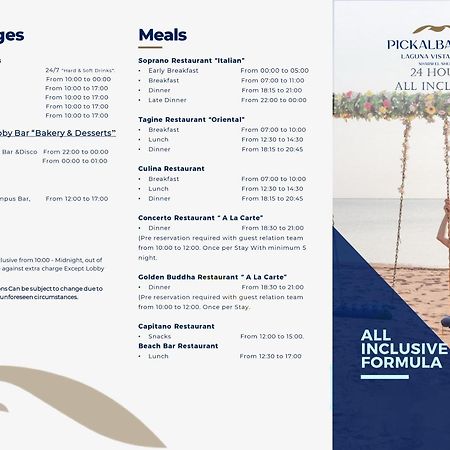 Pickalbatros Laguna Vista Aqua Park Sharm El Sheikk Exterior foto Menu of the 25 Hours All Inclusive